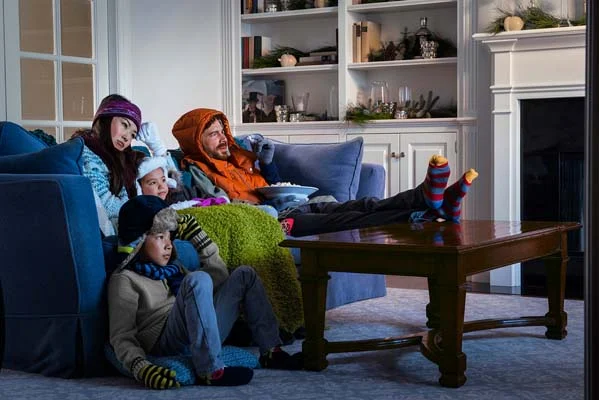 Cold family uncomfortable in home due to no heat